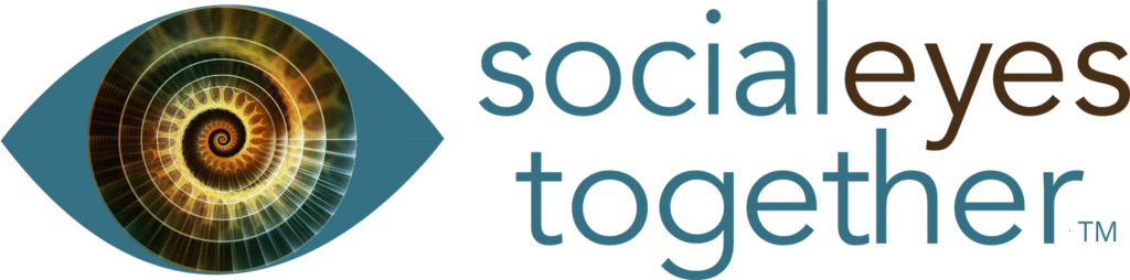 the logo for socialeyes together